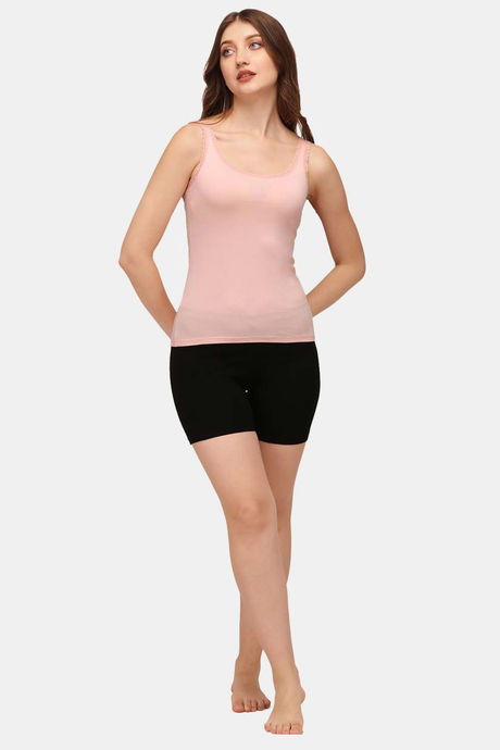 Soie Cotton Elastane Camisole (Pack of 2) - Black Peach — image 5