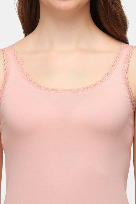 Soie Cotton Elastane Camisole (Pack of 2) - Black Peach — image 6