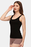 Soie Cotton Elastane Camisole (Pack of 2) - Black Peach — thumbnail 8