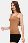 Soie Cotton Elastane Camisole (Pack of 2) - Black Tan — thumbnail 3