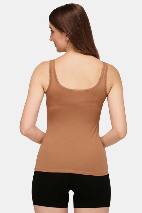 Soie Cotton Elastane Camisole (Pack of 2) - Black Tan — image 4