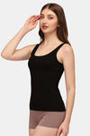 Soie Cotton Elastane Camisole (Pack of 2) - Black Tan — thumbnail 8