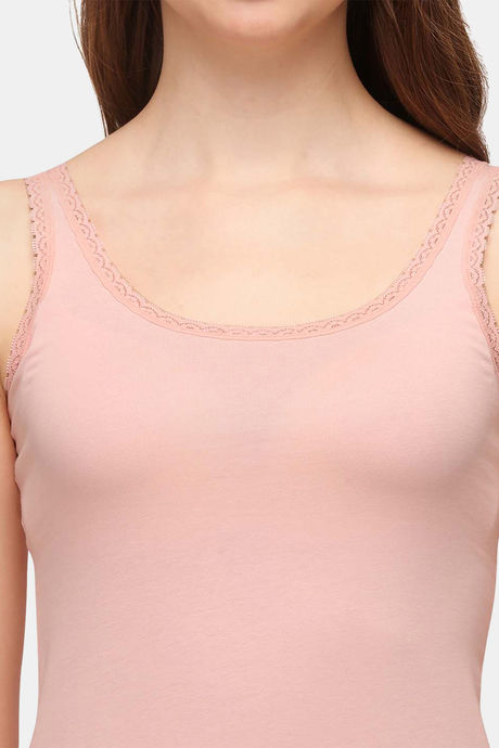 Soie Cotton Elastane Camisole (Pack of 2) - Peach Tan — image 11