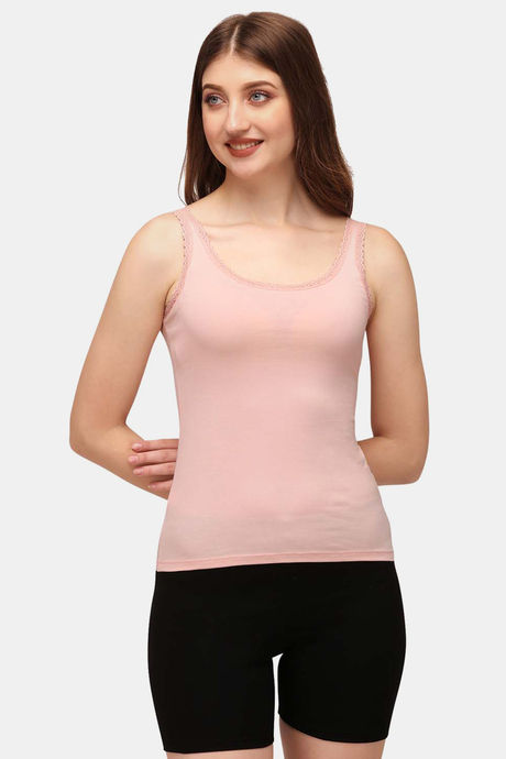 Soie Cotton Elastane Camisole (Pack of 2) - Peach Tan — image 7