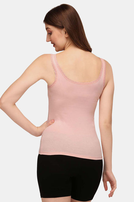 Soie Cotton Elastane Camisole (Pack of 2) - Peach Tan — image 9
