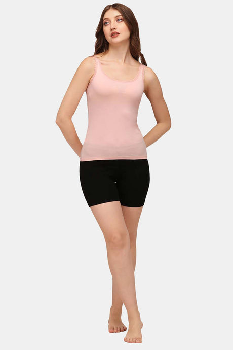 Soie Cotton Elastane Camisole (Pack of 2) - White Peach — image 5