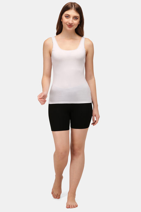 Soie Cotton Elastane Camisole (Pack of 2) - White Peach — image 8