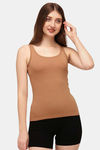 Soie Cotton Elastane Camisole (Pack of 2) - White Tan — thumbnail 2