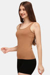 Soie Cotton Elastane Camisole (Pack of 2) - White Tan — thumbnail 3