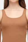 Soie Cotton Elastane Camisole (Pack of 2) - White Tan — thumbnail 6
