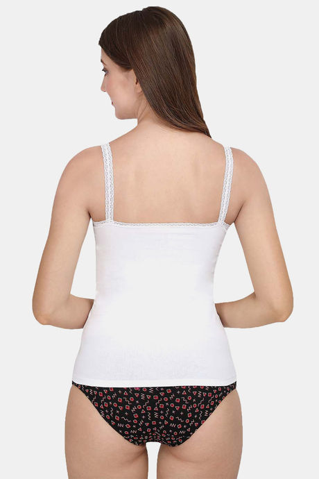 Soie Cotton Elastane Camisole - White — image 3
