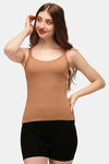 Soie Cotton Elastane Camisole (Pack of 2) - Black Tan — thumbnail 2