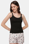 Soie Cotton Elastane Camisole (Pack of 2) - Black Tan — thumbnail 7