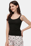 Soie Cotton Elastane Camisole (Pack of 2) - Black Tan — thumbnail 8