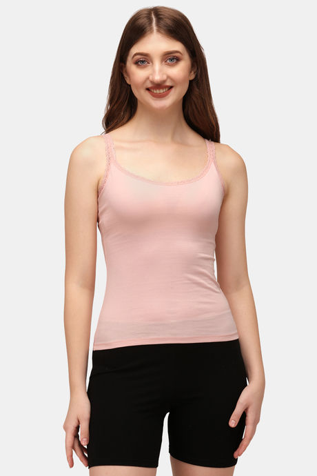 Soie Cotton Elastane Camisole (Pack of 2) - Peach Tan — image 7