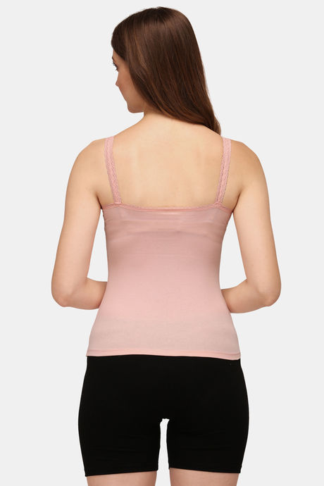 Soie Cotton Elastane Camisole (Pack of 2) - Peach Tan — image 9