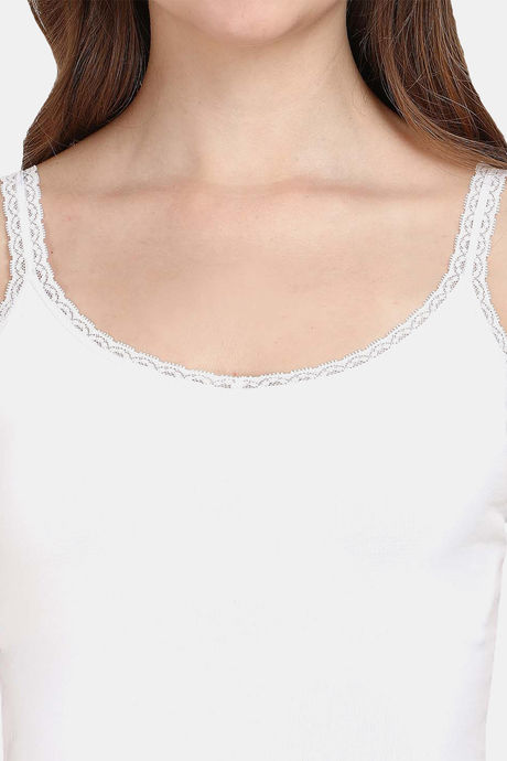 Soie Cotton Elastane Camisole (Pack of 2) - White Black — image 5