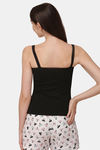 Soie Cotton Elastane Camisole (Pack of 2) - White Black — thumbnail 8