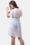 Soie Poly Georgette Sheer Cover-Up - White — thumbnail 2
