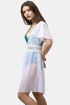 Soie Poly Georgette Sheer Cover-Up - White — thumbnail 3