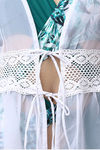 Soie Poly Georgette Sheer Cover-Up - White — thumbnail 6