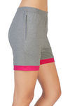 Zivame Cotton Comfort No Roll Up Sleep Shorts- Light Grey Melange — thumbnail 2
