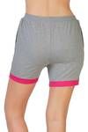 Zivame Cotton Comfort No Roll Up Sleep Shorts- Light Grey Melange — thumbnail 3