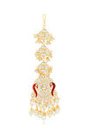 Sukkhi Glorious Kundan Gold Plated Pearl Meenakari Earring Maangtikka Set for Women — thumbnail 5