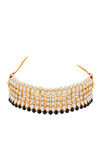 Sukkhi Elegant Kundan Gold Plated Black & White Pearl Choker Necklace Set for Women — thumbnail 4