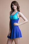 Zivame Aqua Ruched Front Swimdress With Removable Cups — thumbnail 3
