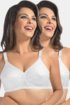Sonari Ice Double Layered Non Wired Medium Coverage Minimiser Bra (Pack of 2) - White — thumbnail 1