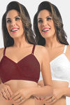 Sonari Unique Double Layered Non Wired Full Coverage Super Support Bra (Pack of 2) - Multicolor — thumbnail 1