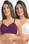 Sonari Unique Double Layered Non Wired Full Coverage Super Support Bra (Pack of 2) - Multicolor — thumbnail 1