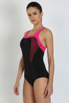Speedo Padded Maillot- Black N Pink — thumbnail 2