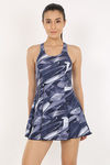Speedo Padded Swimdress  - Blue N Print — thumbnail 1