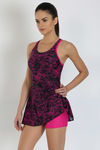Speedo Padded Swimdress  - Pink N Print — thumbnail 2