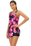 Speedo Padded Swimdress  - Pink N Print — thumbnail 2