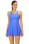 Speedo Padded Swimdress  - Blue — thumbnail 6