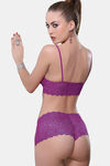 Bold Desire Lace Babydoll - Wine — thumbnail 2