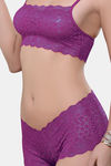 Bold Desire Lace Babydoll - Wine — thumbnail 3