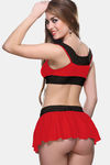 Bold Desire Nylon Polyester Babydoll With Thong - Red — thumbnail 2