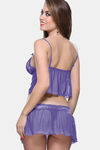 Bold Desire Nylon Polyester Babydoll With Thong - Mauve — thumbnail 2