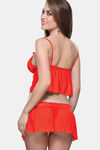 Bold Desire Nylon Polyester Babydoll With Thong - Red — thumbnail 2
