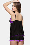 Bold Desire Nylon Babydoll - Mauve — thumbnail 2