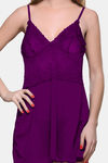 Bold Desire Nylon Polyester Babydoll With Thong - Mauve — thumbnail 3