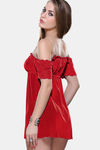 Bold Desire Nylon Polyester Babydoll With Thong - Red — thumbnail 2