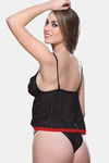 Bold Desire Lace Babydoll With Thong - Red — thumbnail 2