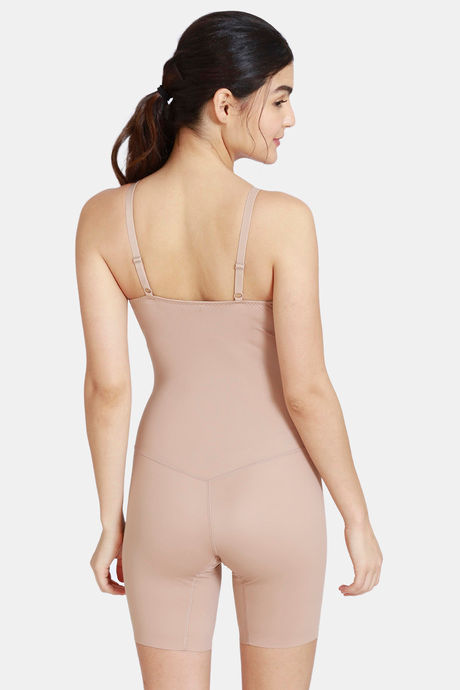 Zivame Smoothening Control Knee Length Bodysuit - Skin — image 3
