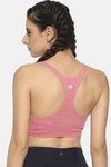 Soul Space Organic Cotton Medium Impact Sports Bra - Pink — thumbnail 3