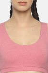 Soul Space Organic Cotton Medium Impact Sports Bra - Pink — thumbnail 5